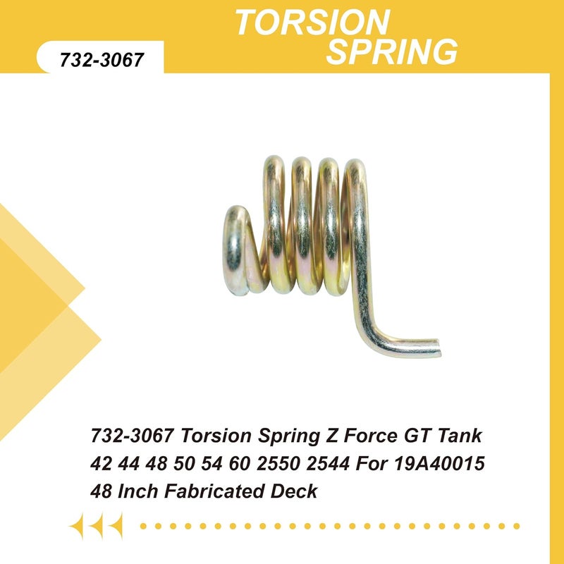 Szuenh Unleash the power of your mower with the 732-3067 torsion spring Z Force GT tank! Perfect match for models 42, 44, 48, 50, 54, 60, 2550 and 2544 1 spring received - Image 4
